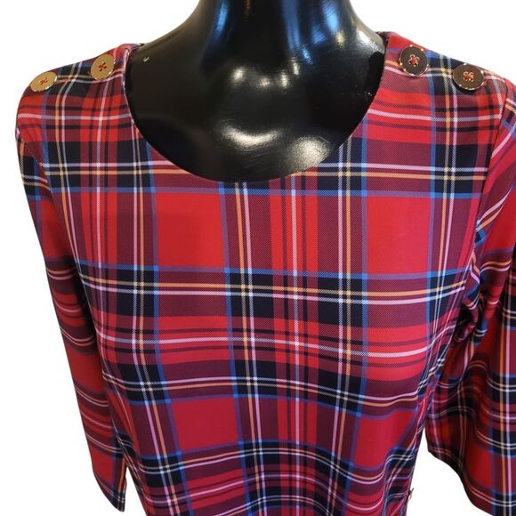 Gretchen Scott Designs Red Plaid Dress - Picture 4 of 7